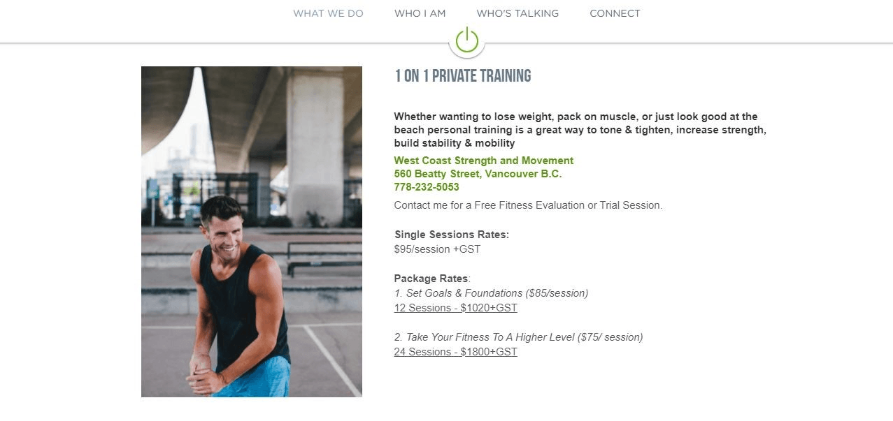 健身網站範例二 健身網站範例二